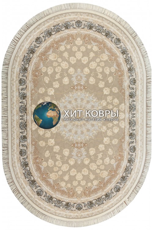 Иранский ковер Farsi 1200 142 Серый овал